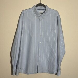 Jos A Bank 1905 Mens XL 18/36 Tailored Fit Long Sleeve Button Down Striped Shirt